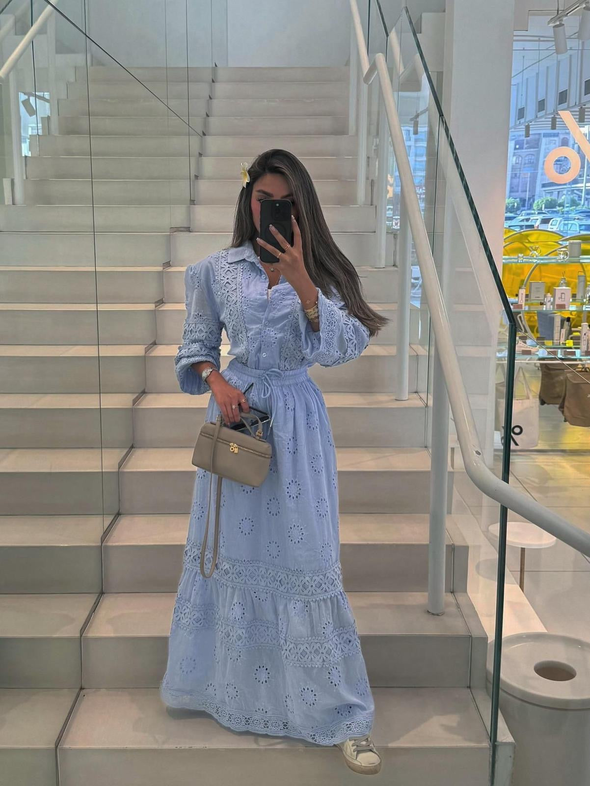 Blue Blossom maxi set