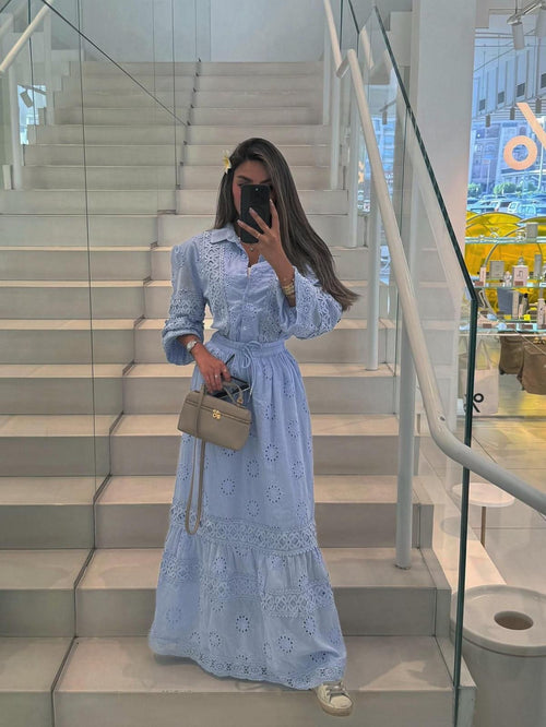 Blue Blossom maxi set