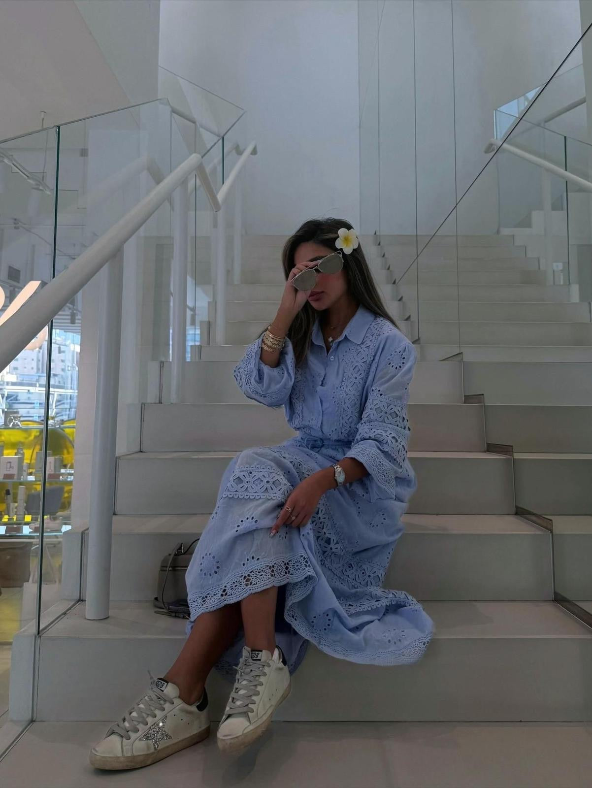 Blue Blossom maxi set