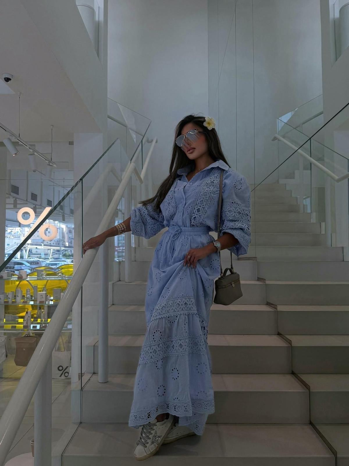 Blue Blossom maxi set
