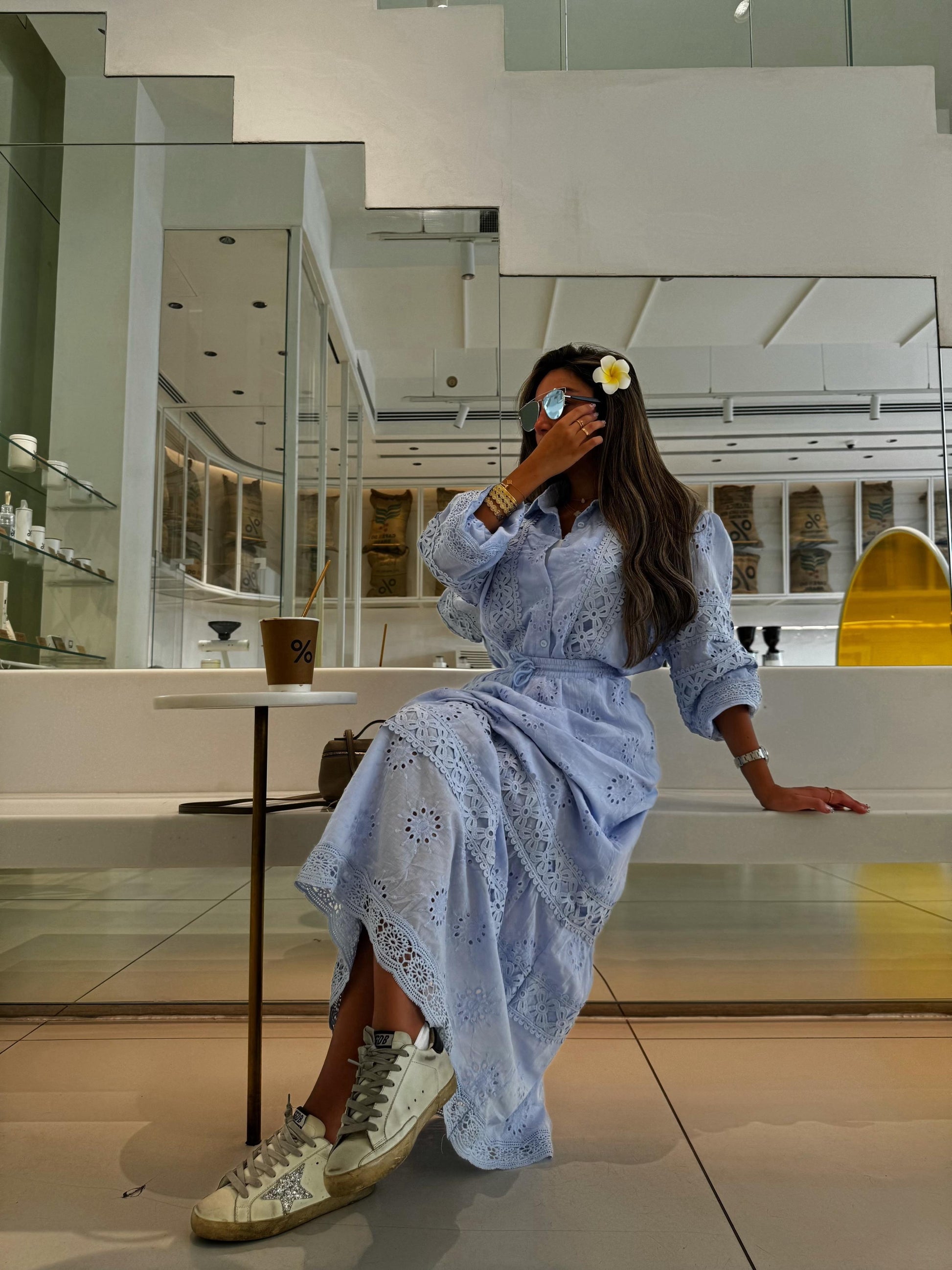 Blue Blossom maxi set